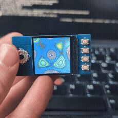 The visual synth demo on LCD